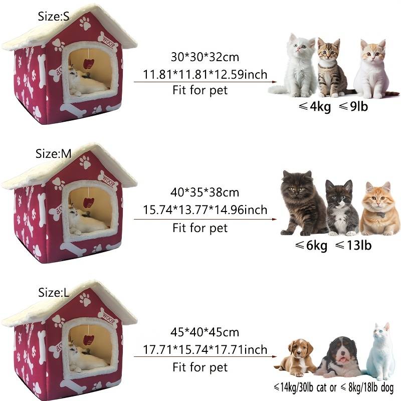 Pet supplies color Red size L  45X40X45cm