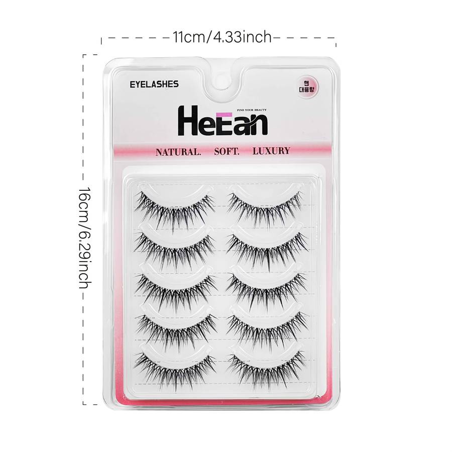 False Eyelashes Style Cross Eyelashes Quantity 5 Pairs