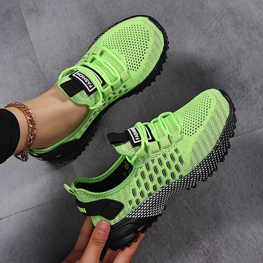 Women S Sneakers Color Fluorescent Green Sizeuk 6.5