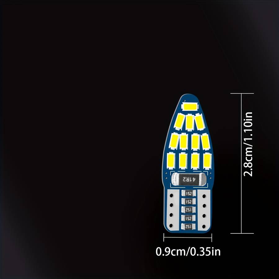 2pcs T10 LED Car Turn Signal Lights 12V DC Plug & Play Pure White Light Fit for Br