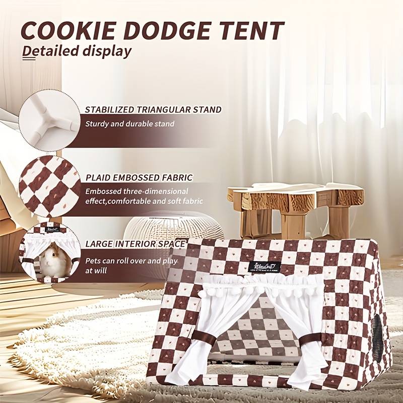 Pet supplies color Brown Plaid size S