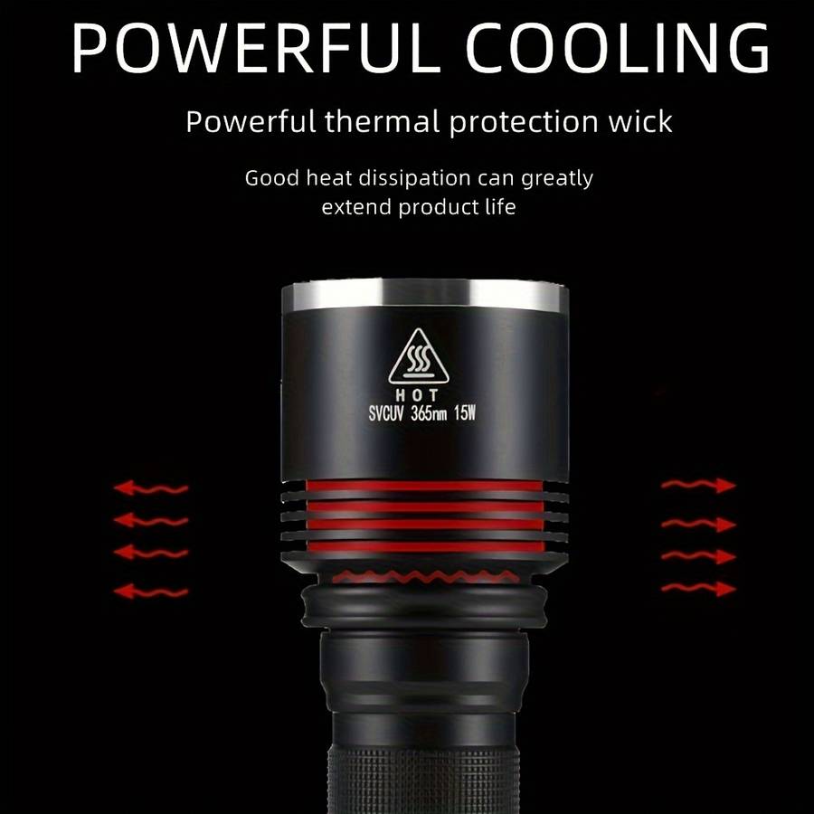 Flashlight Color Black Items365Nm 25W