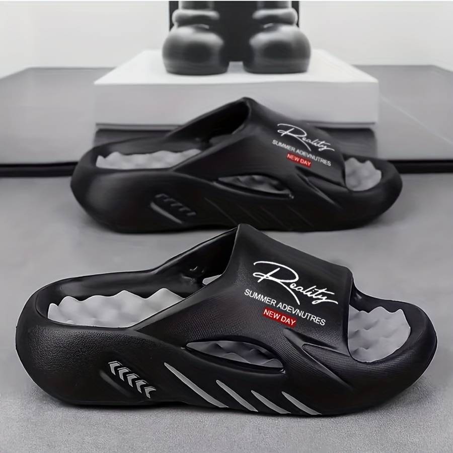 Men Slippers Summer Style Deep Grey Size Uk 8.5 To 9