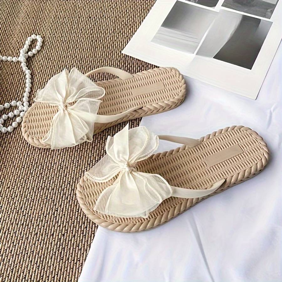 Ladies Summer Flip Flops Black Uk 4.5-5