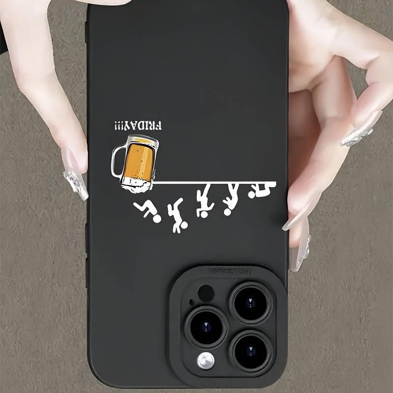 1Pc Black For iPhone 7 8 Phone Case Phone Cover