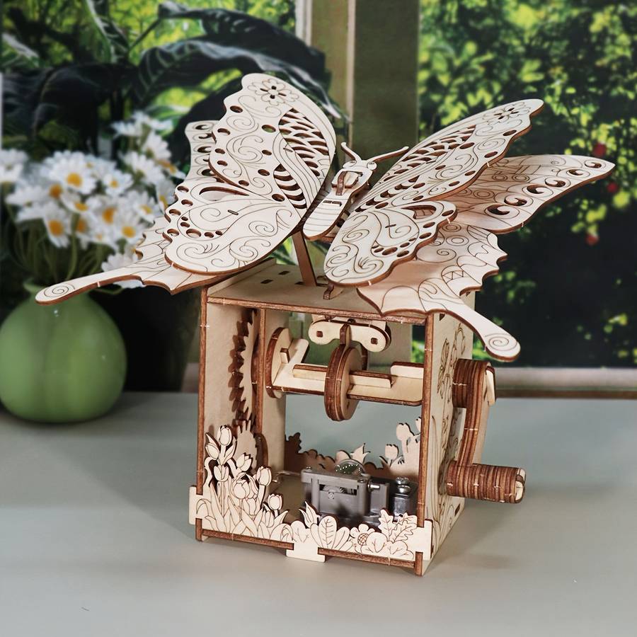 3D Puzzle Musical Instrument Model Style Colorful Butterfly