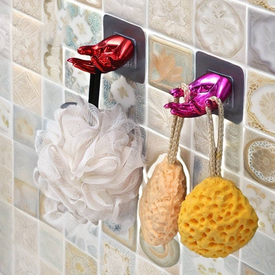 Creative Five Finger Adhesive Pegs For The Bedroom Living color Blue 1pc