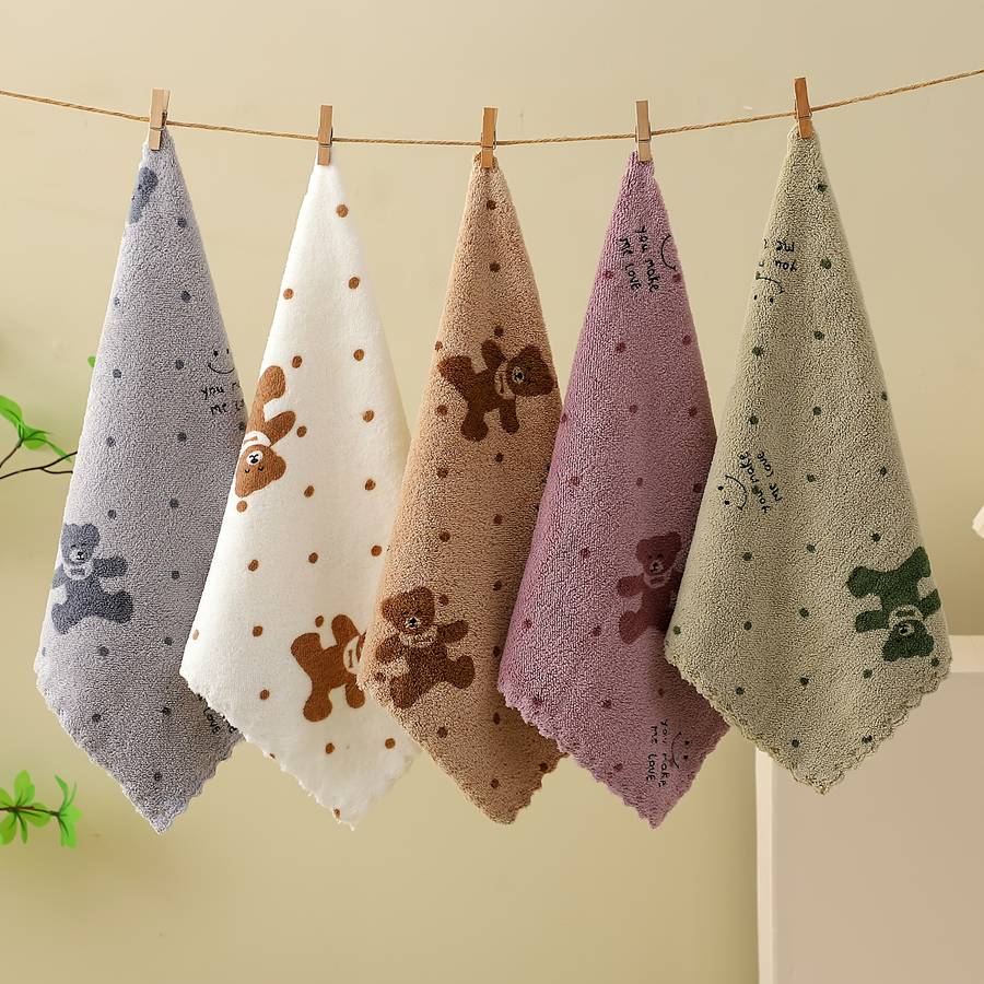 Towel Color 5Piece Mixed Color Bear Set