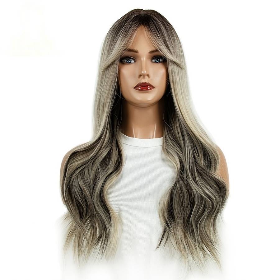 Women S Wigs Mixed Colors Hair Length25.4Cm