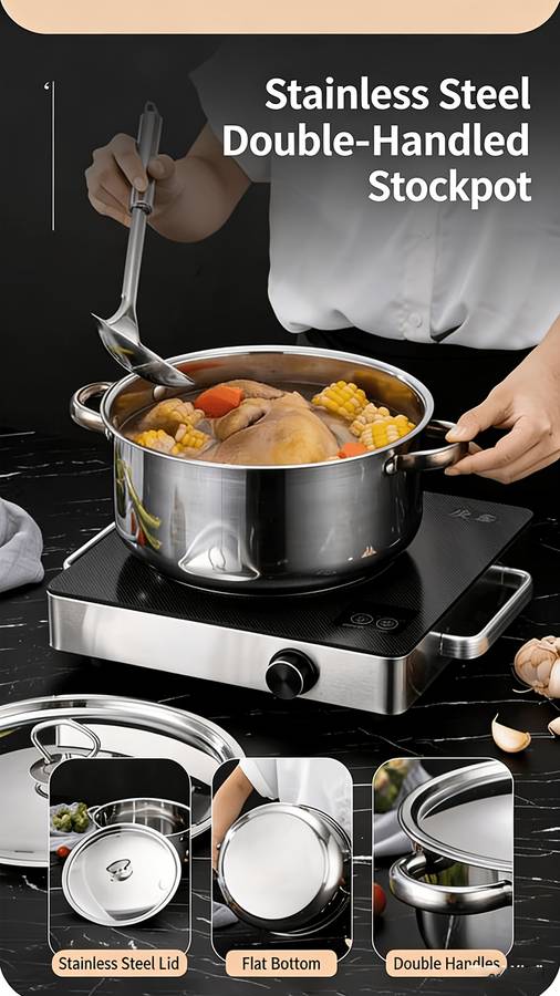 Cookware Pot Color Silvery