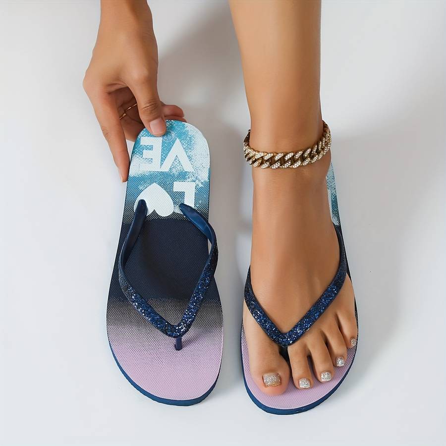 Ladies Summer Flip Flops Rose Red Uk 4