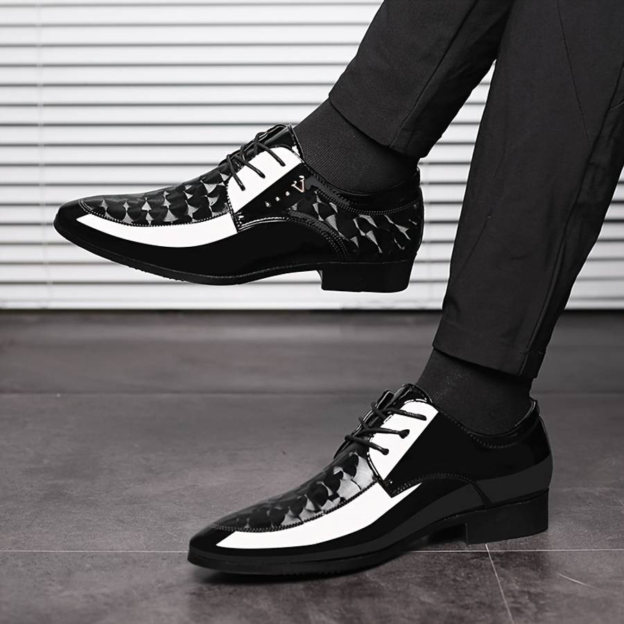 Mens Leather Shoes Color Black Sizeuk 11