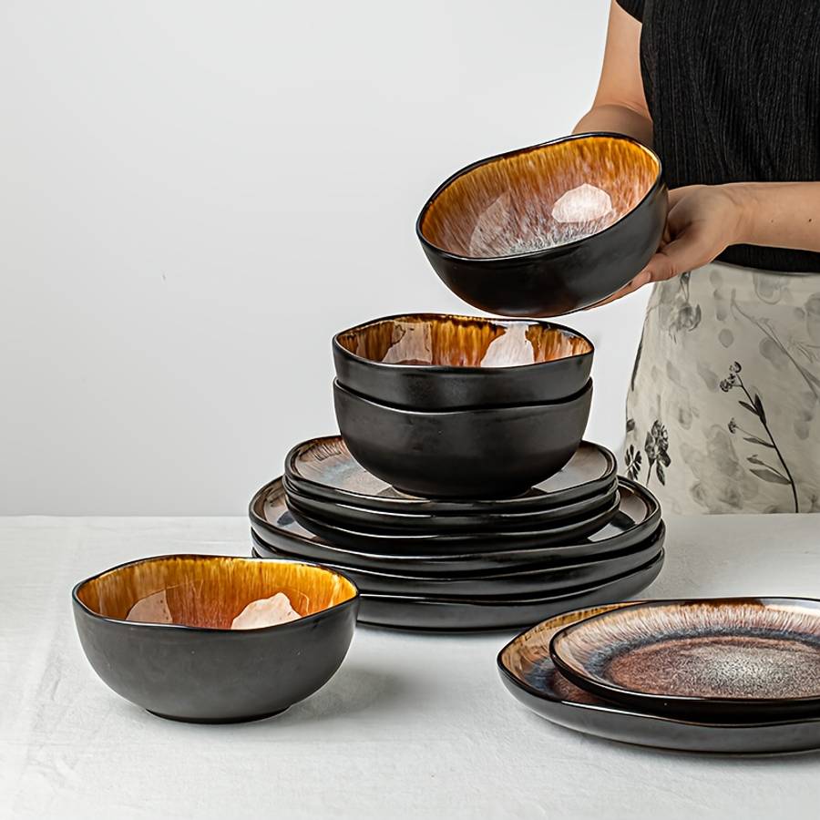 Bowl Color Yunmeng Flame12Piece Set