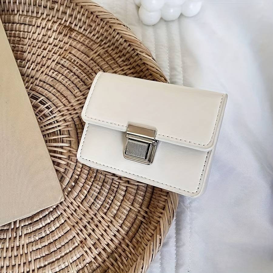 1pc Mini Simple Student Wallet Flip Style Money Clip Fresh Portable Card Holder