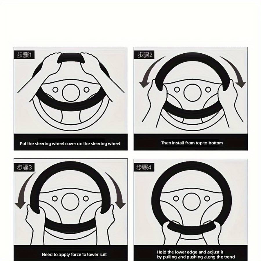 Car Steering Wheel Cover Deep Grey