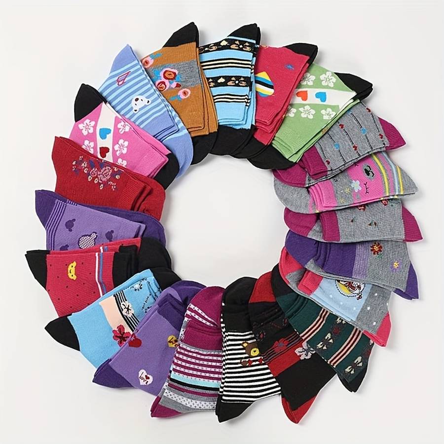Women S Socks Color 5 Pairs Of Random Mixed Colors Size Onesize