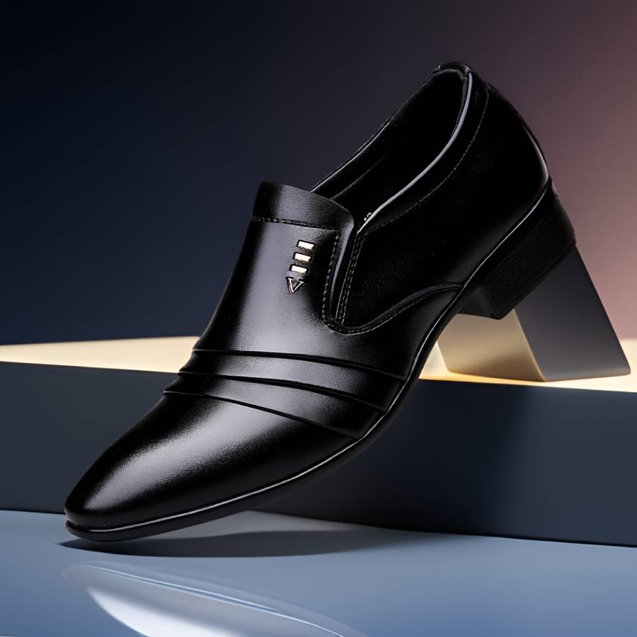 Mens Leather Shoes Color Black Sizeuk 8.5