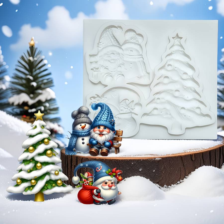 Suitable For Baking Molds Style Christmas Tree Santa Claus