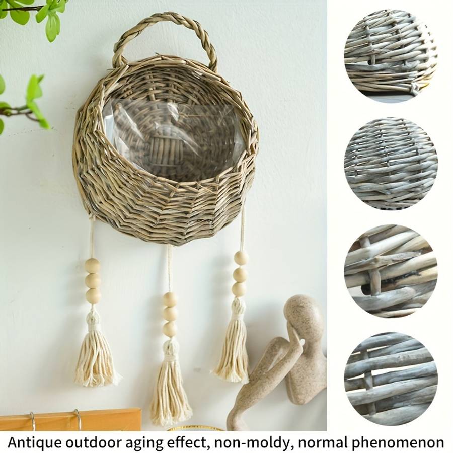 Flowerpot Color Tassel Basket
