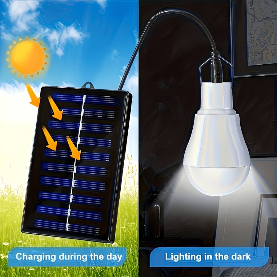 Solar Emergency Lights Color 2 Pcs  White Light