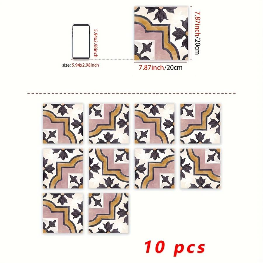 Floor Stickers Size 7.87Inchx7.87Inch Is 20Cmx20Cm Style Vintage