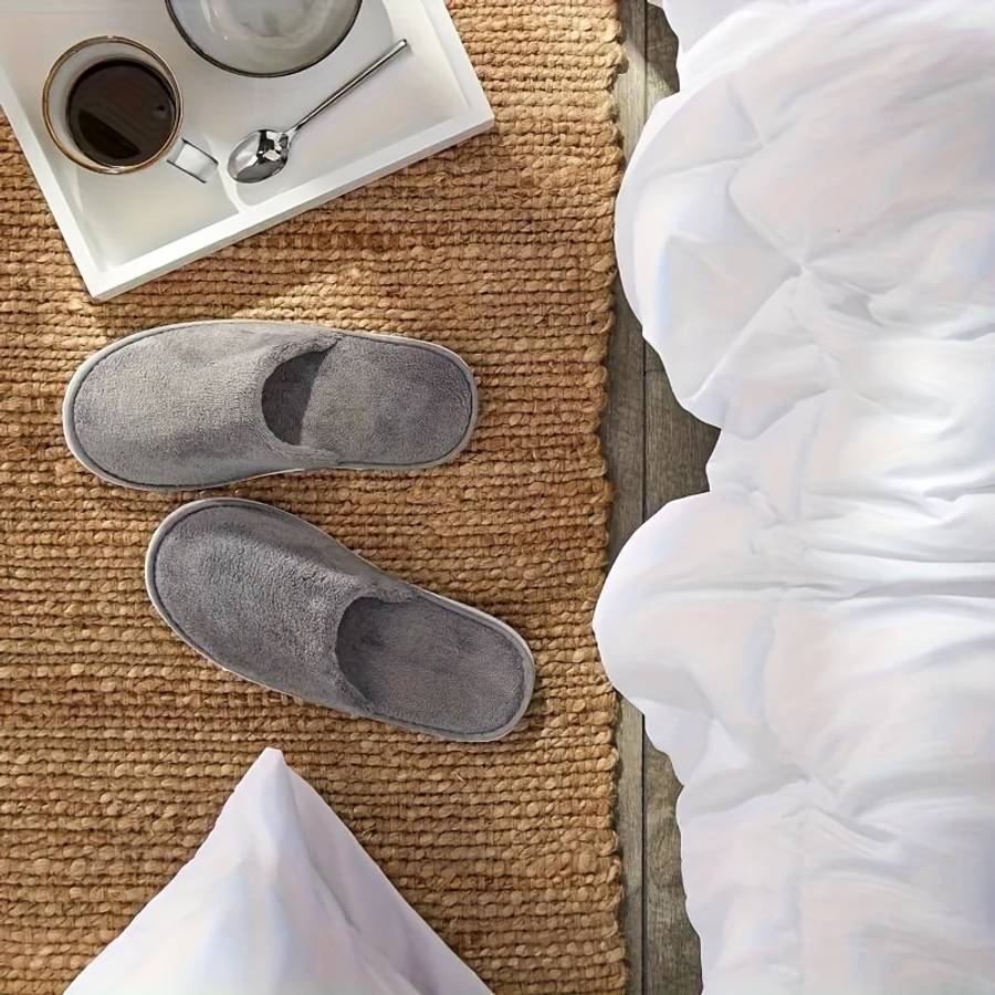 Cotton Slippers Color Grey Sizeone-Size
