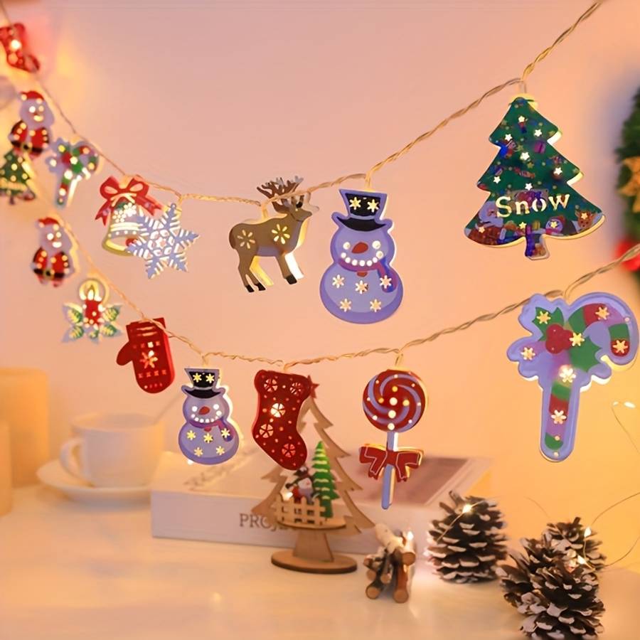 Christmas Lights 10 Christmas Mix And Match Size 3 Meters 20 Light Battery