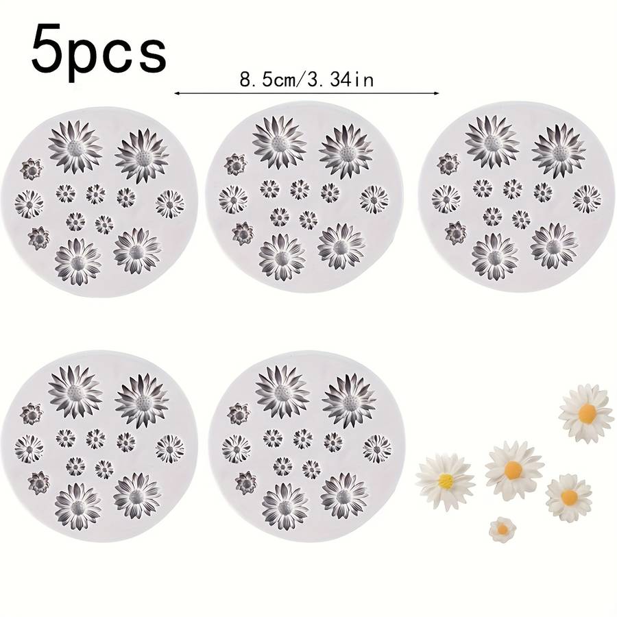Suitable For Baking Molds Model 1 Pack Of Multiple Small Daisy Silicone Molds