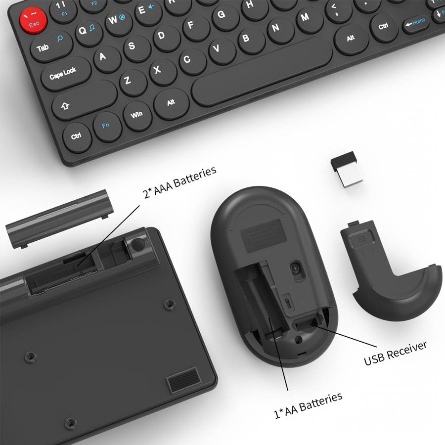 2.4GHz Wireless Mini Keyboard And Mouse Set