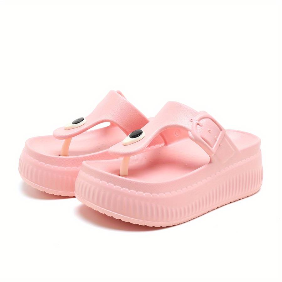 Ladies Summer Flip Flops White Uk 2.5-3
