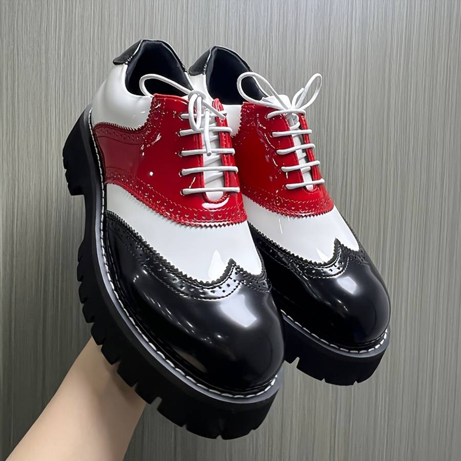 Mens Leather Shoes Color Red Sizeuk 8