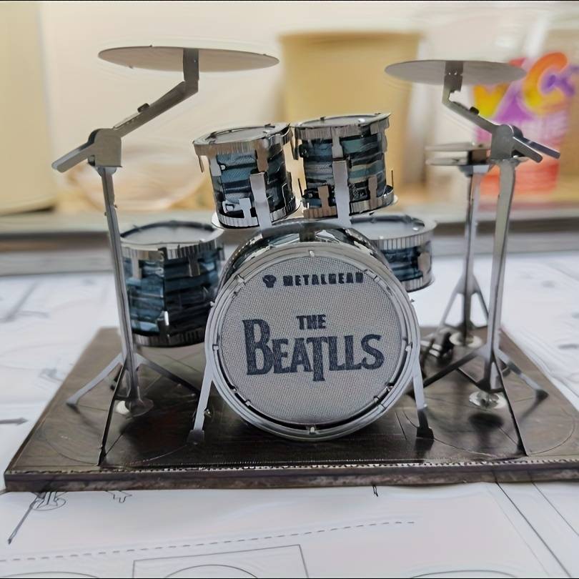 3D Puzzle Musical Instrument Model Color Drum Kit