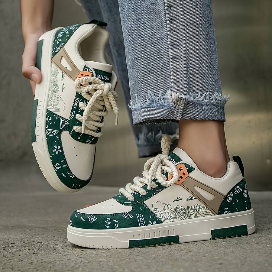 Women S Sneakers Color Beige Green Sizeuk 9.5