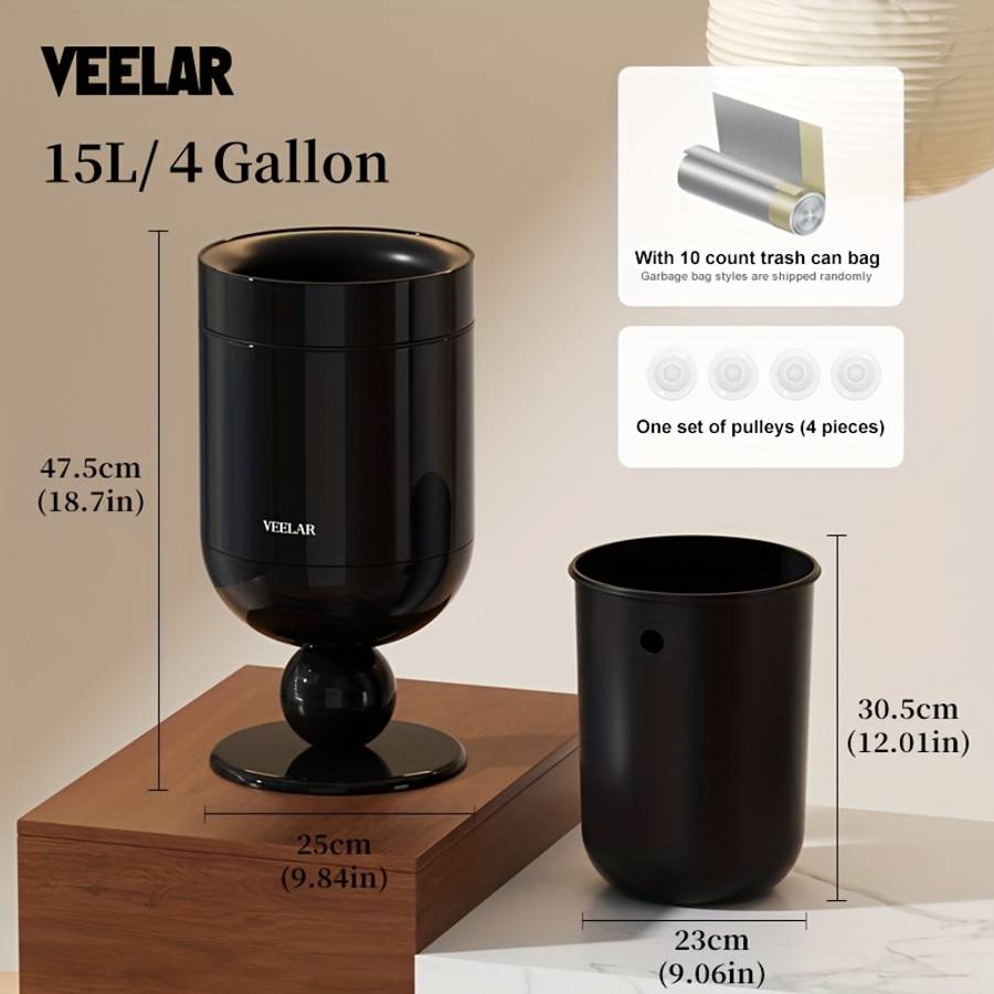 Garbage Can Color Enamel Red15L4 Gallon Itemsmetalopentop