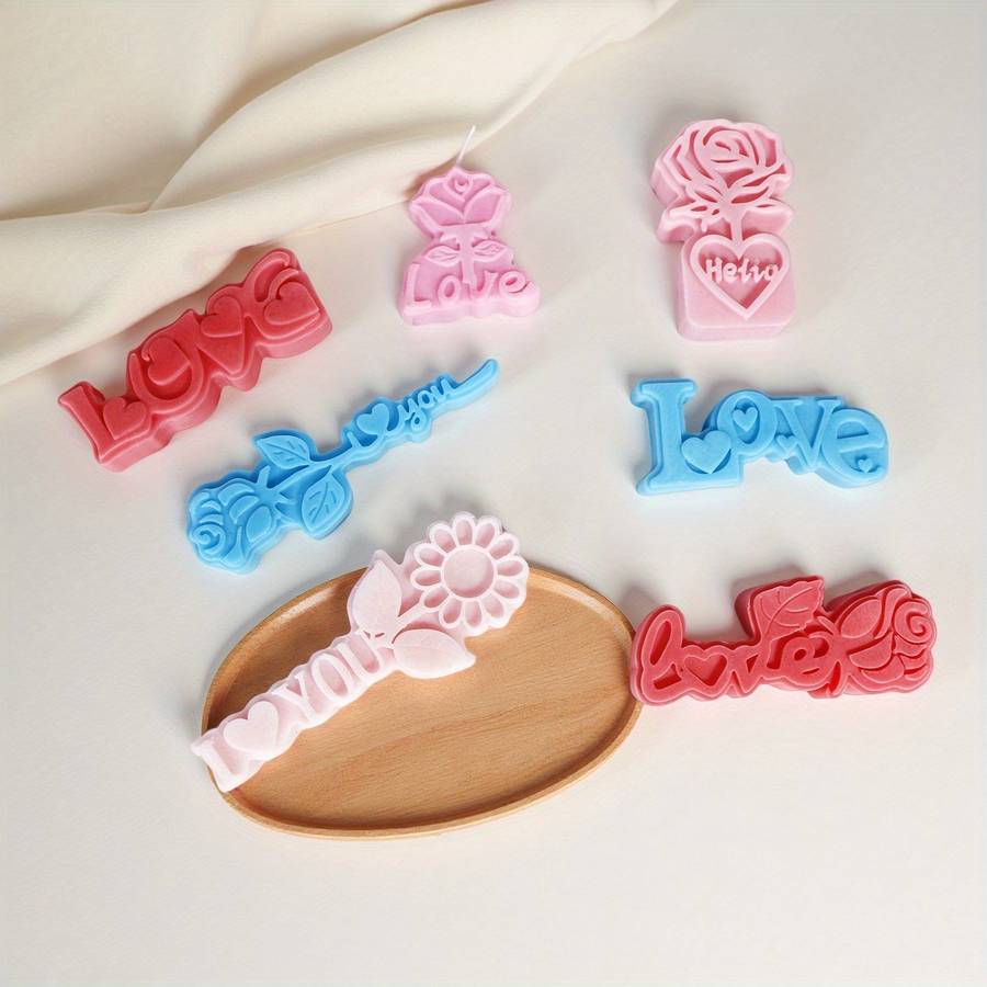Suitable For Baking Molds Color Pink Style Hello Rose Heart