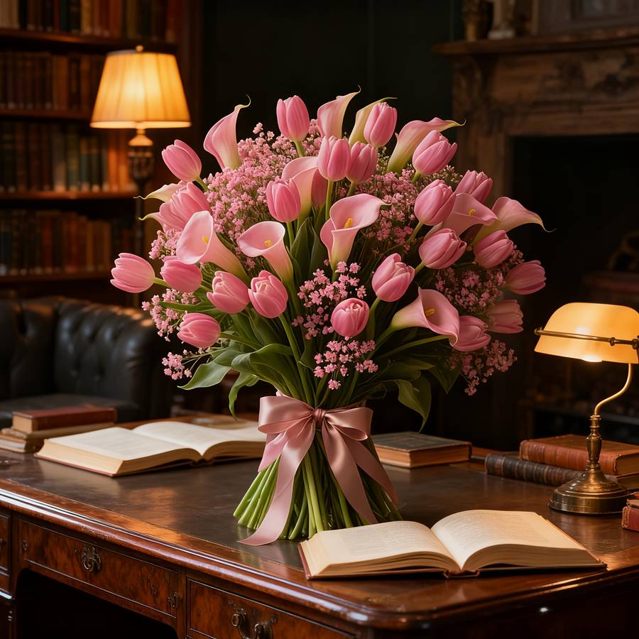 Simulated Flower Items 20Pcs Babys Breath  5Pcs Calla Lily  5Pcs Tulip
