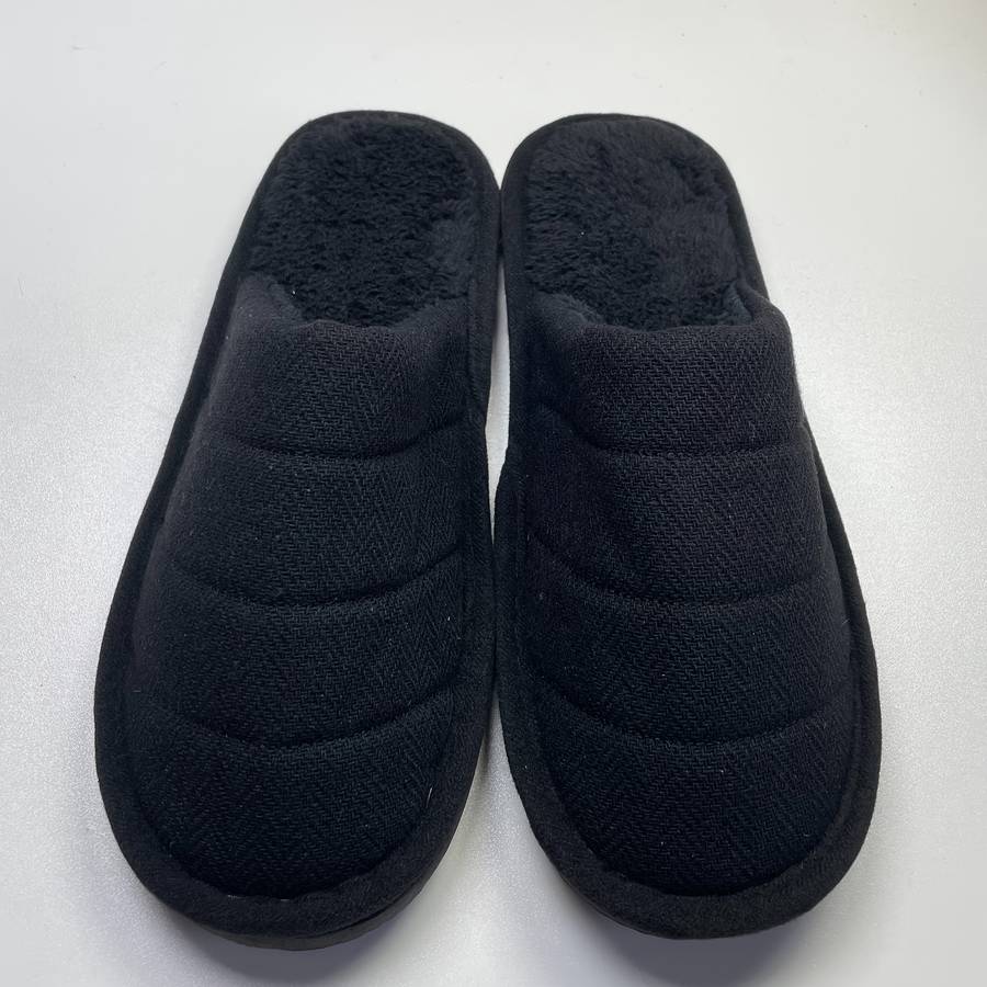 Cotton Slippers Color Black Sizeuk 7.5-8