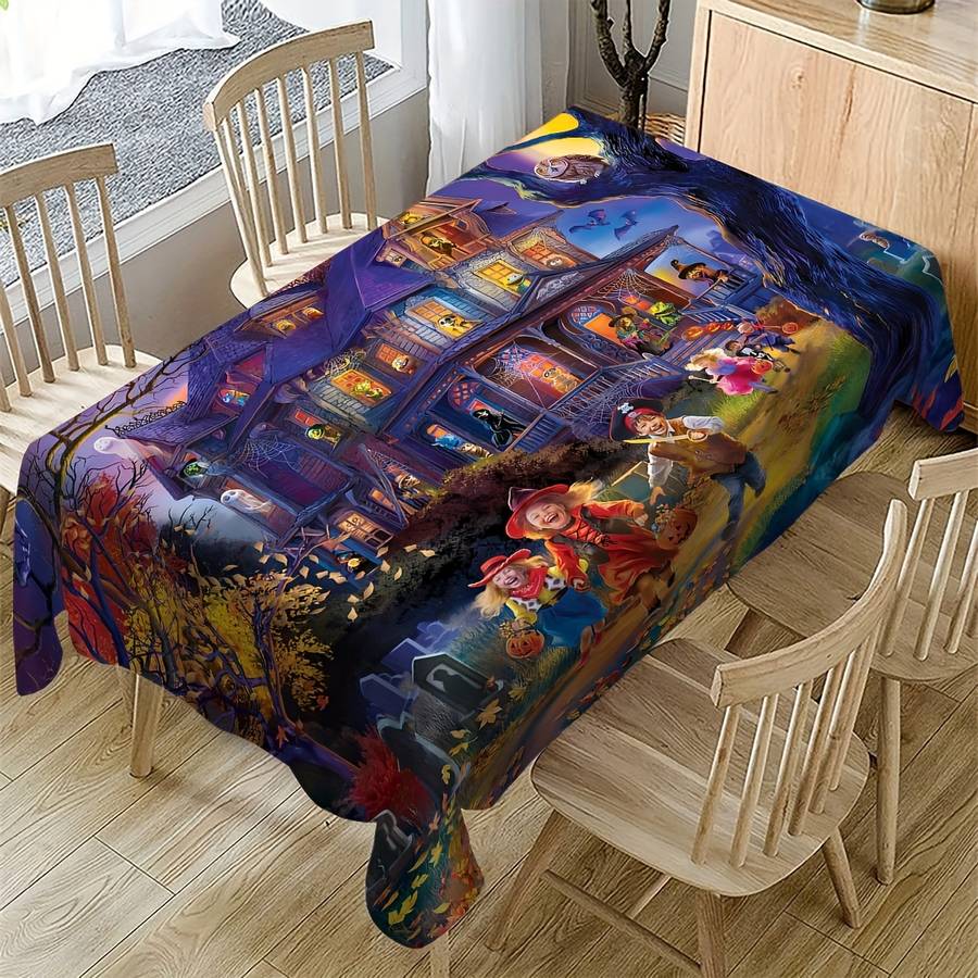 Halloween tablecloth decoration size 55.1 x 78.7in or 140 x 200cm
