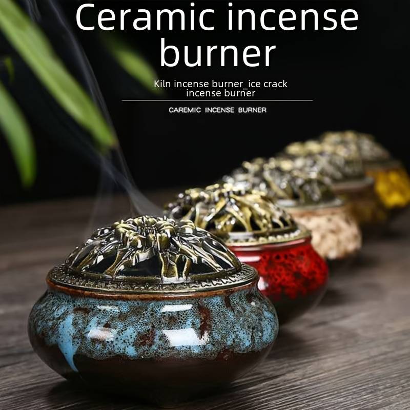 Incense Burner Model  Amber Yellow Kiln Transformation Yellow
