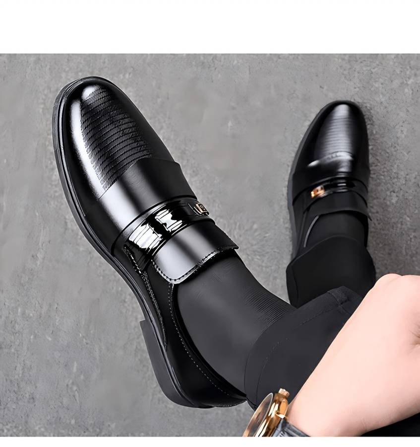 Mens Leather Shoes Color 7711 Black Sizeuk 7