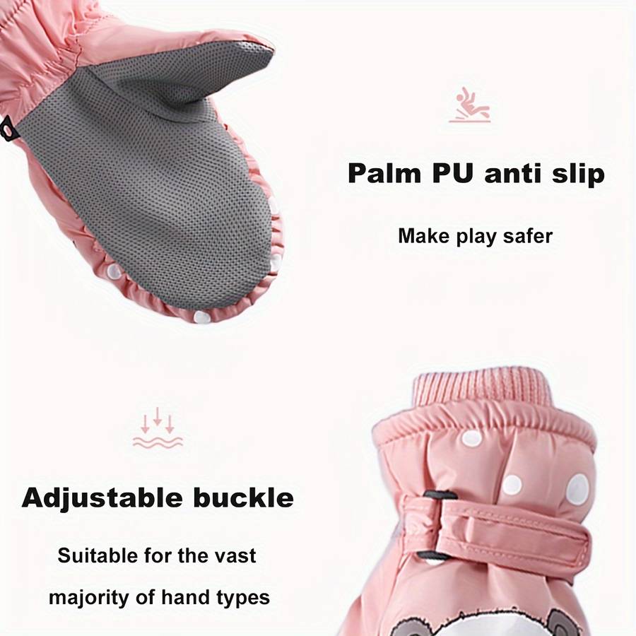 Winter Gloves Color Grey Size Size S  3 To 6 Years Old