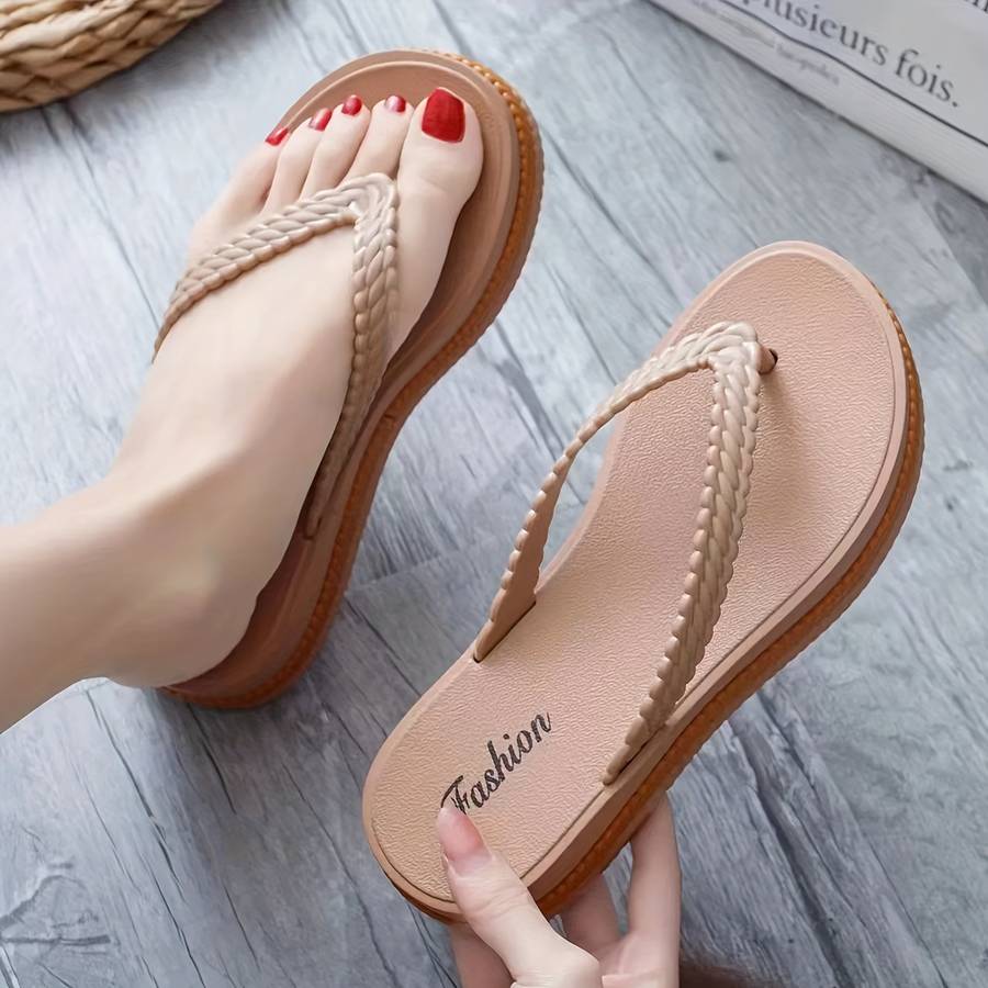 Ladies Summer Flip Flops 2358 Black Uk 3
