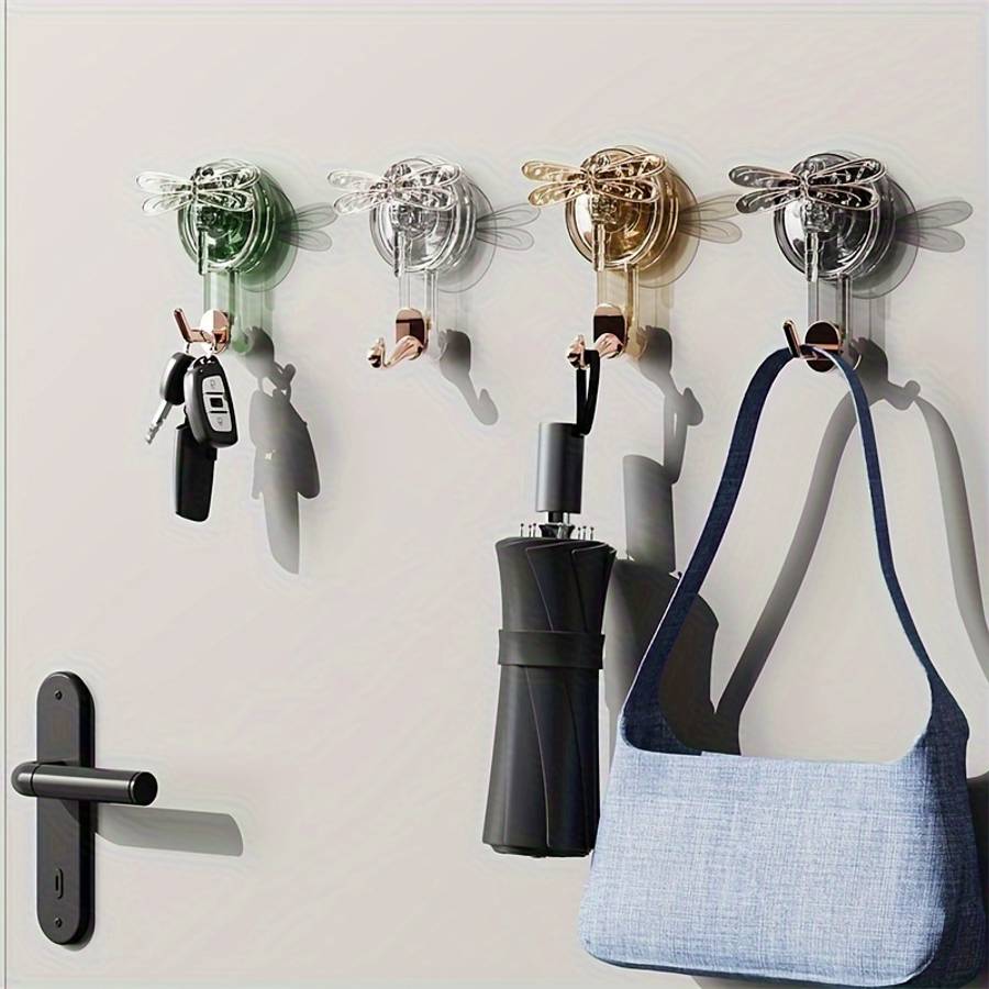 Traceless Dragonfly Suction Cup Hanger Light Luxury ing For color Gray Dragonfly ADD Duck 1pc