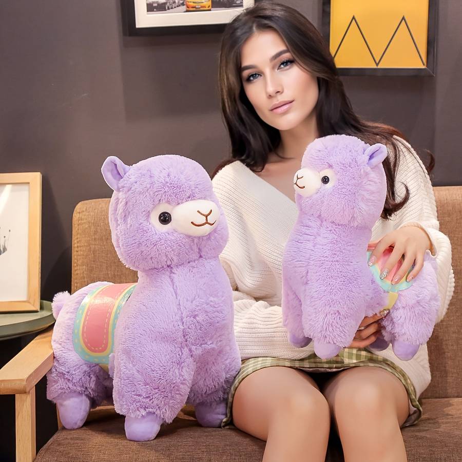 Toy Doll color Pink Saddle Alpaca size Large Size 50 Cm