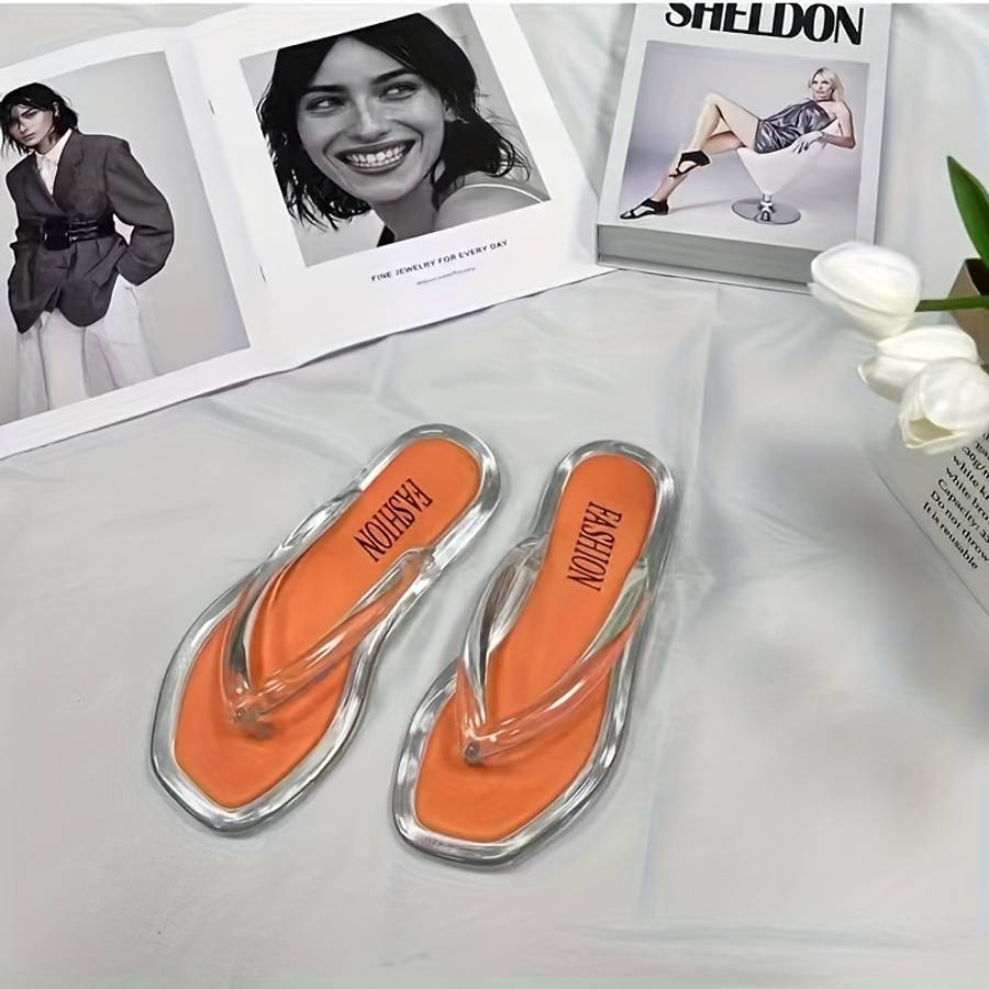 Ladies Summer Flip Flops White Uk 3.5-4