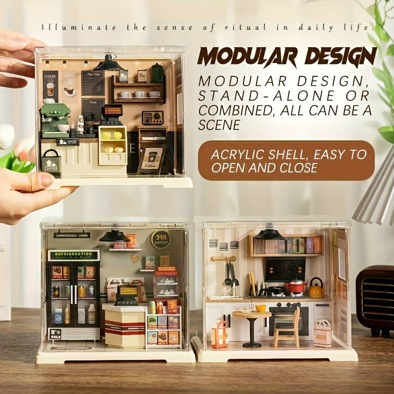 Building Toy Architectural Model Toy Set Style Coffee Shop
