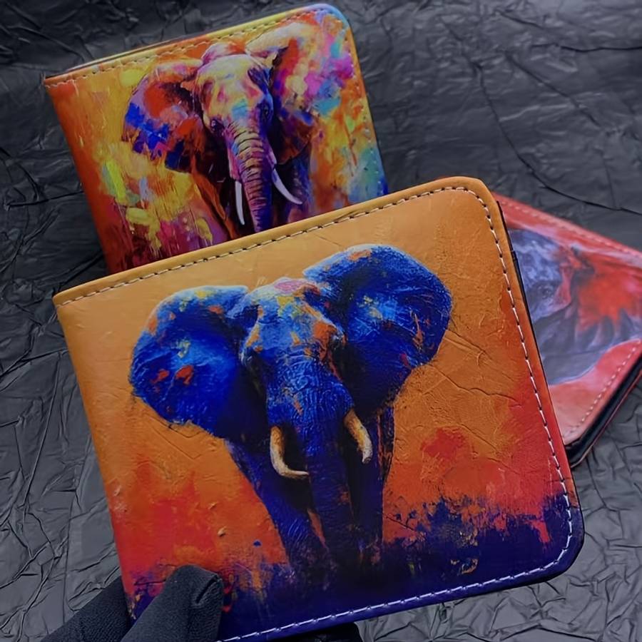 Elephant Print Bifold Wallet