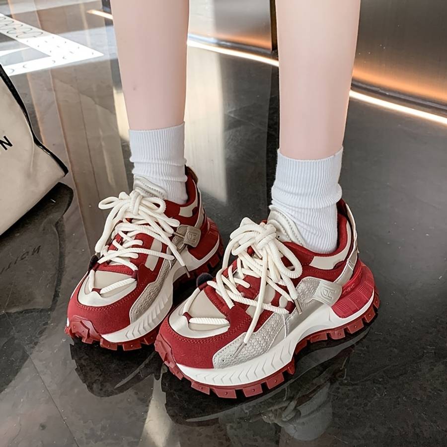 Women S Sneakers Color Deep Red Sizeuk 3