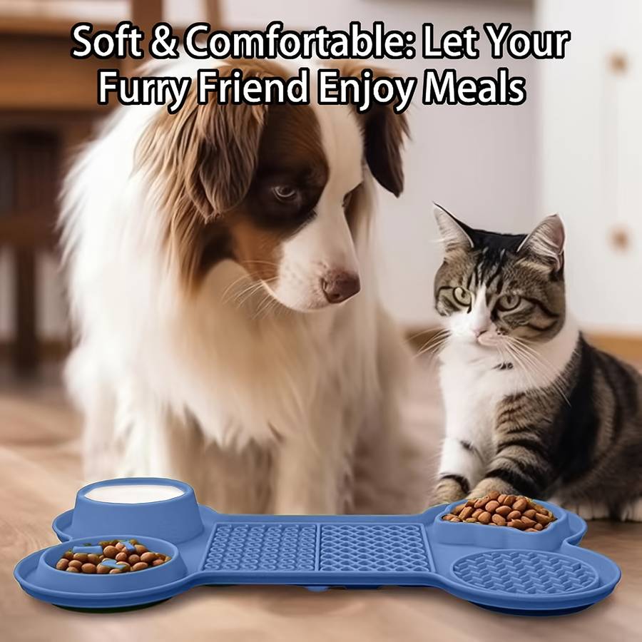 Pet Supplies Color Green   6 Grid Bone Dog Licking Mat