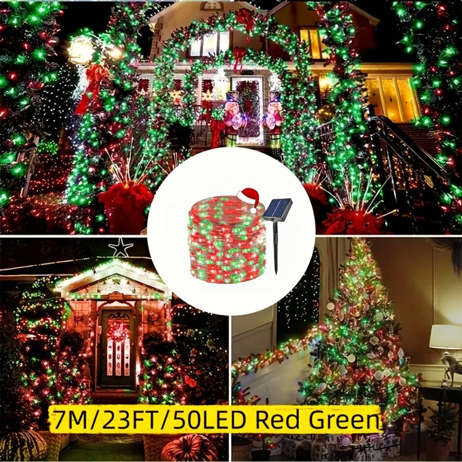 Christmas Lights Red And Green Size 7 Meters 50 Led 23 Feet
